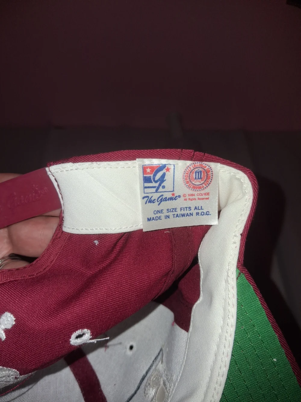 Vintage 80s The Game University of Alabama BAMA Snapback Hat Crimson Tide Green
